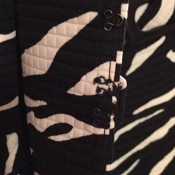 NWT,LIZ CLAIBORNE WOMAN,Sz20,3pieceZebra printjacket,Cotton,Sleeveless top,skirt - Picture 9 of 12
